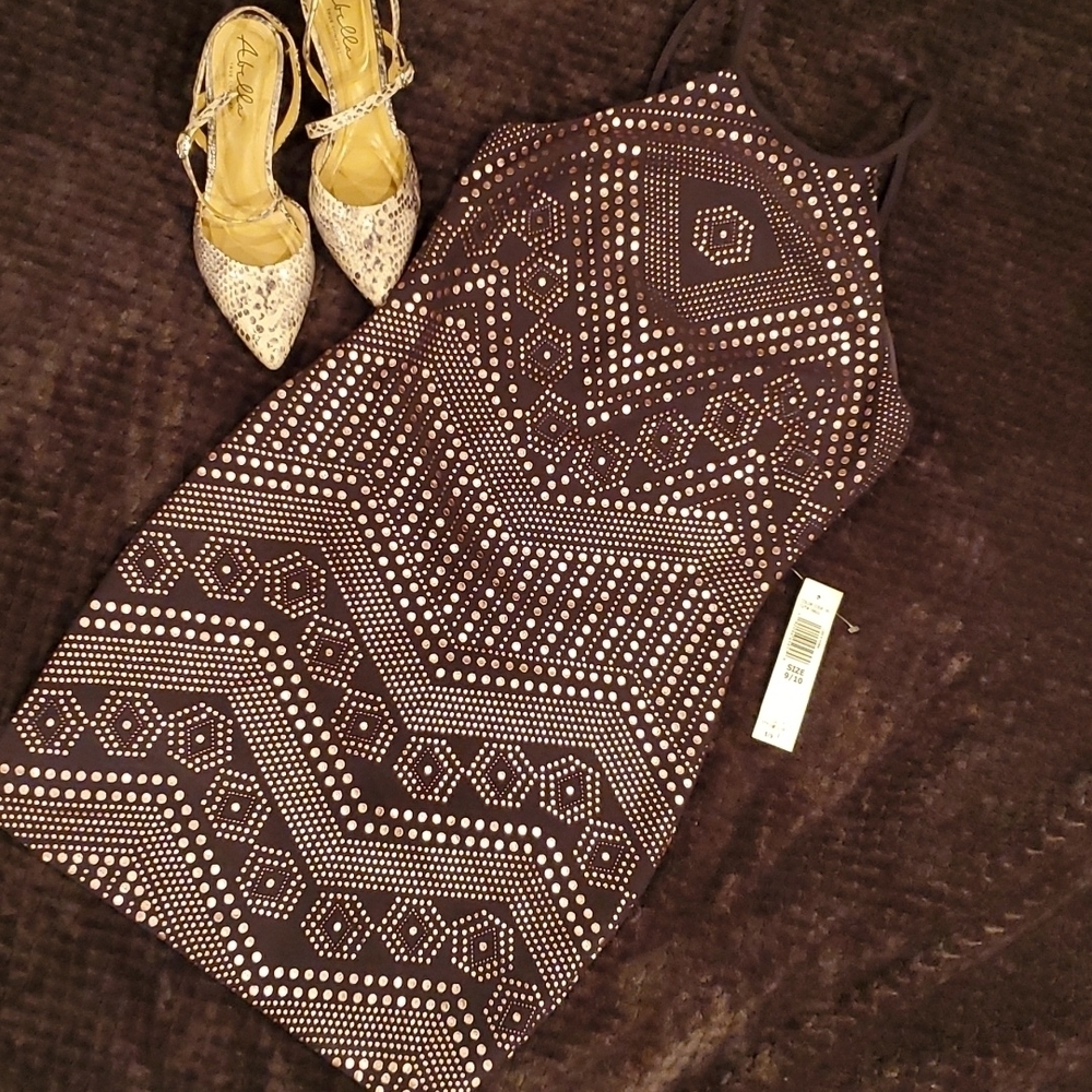 Jump Apparel Bodycon Grey with Pink Geometric Patterns Size 9/10